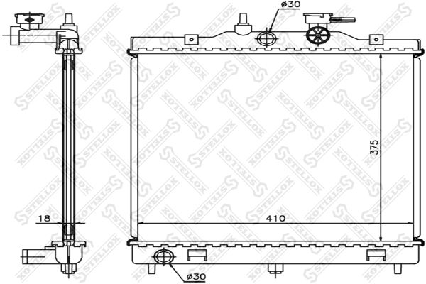 STELLOX 10-25299-SX Radiator, engine cooling