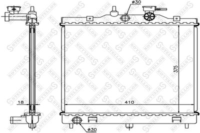 Radiator, engine cooling STELLOX 10-25299-SX