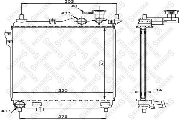 STELLOX 10-25312-SX Radiator, engine cooling