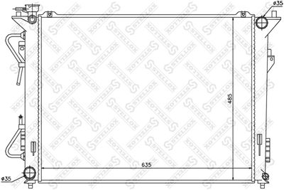 Radiator, engine cooling STELLOX 10-25315-SX