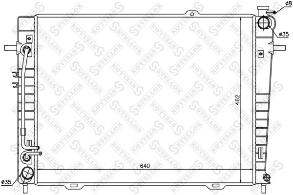 STELLOX 10-25316-SX Radiator, engine cooling