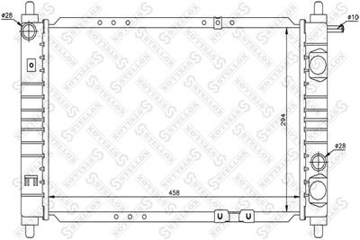Radiator, engine cooling STELLOX 10-25329-SX