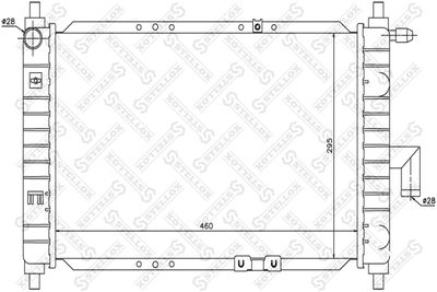 Radiator, engine cooling STELLOX 10-25330-SX
