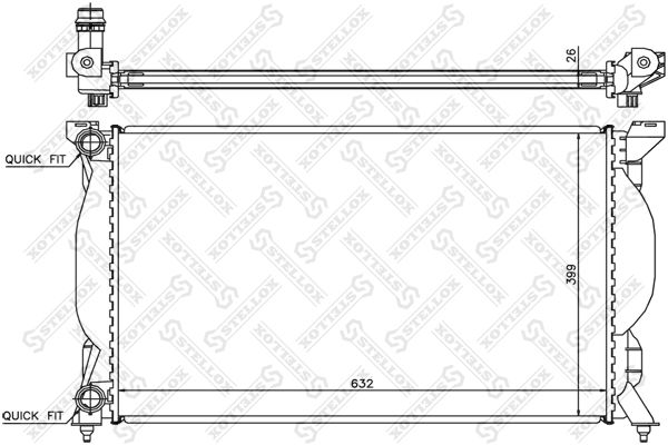 STELLOX 10-25334-SX Radiator, engine cooling