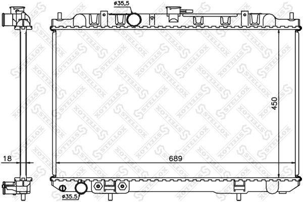 STELLOX 10-25339-SX Radiator, engine cooling