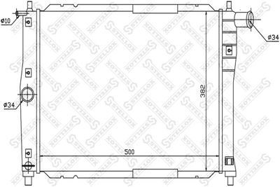 Radiator, engine cooling STELLOX 10-25340-SX