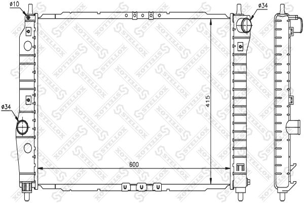 STELLOX 10-25341-SX Radiator, engine cooling