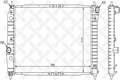 Radiator, engine cooling STELLOX 10-25341-SX