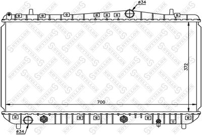 Radiator, engine cooling STELLOX 10-25342-SX