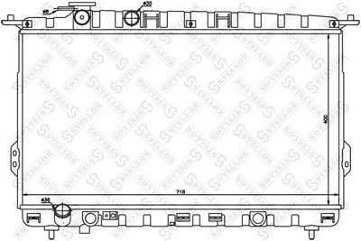 Radiator, engine cooling STELLOX 10-25344-SX
