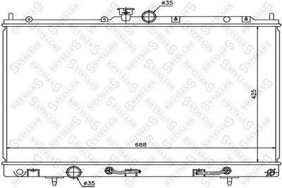 Radiator, engine cooling STELLOX 10-25348-SX