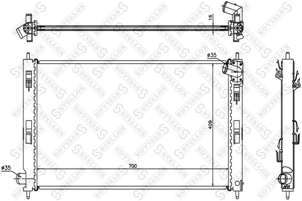 STELLOX 10-25349-SX Radiator, engine cooling