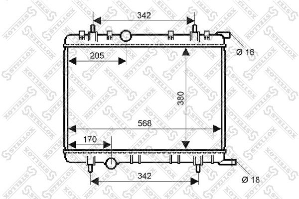 STELLOX 10-25352-SX Radiator, engine cooling