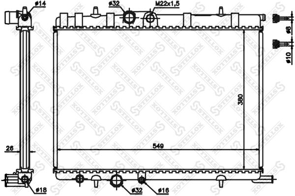 STELLOX 10-25354-SX Radiator, engine cooling