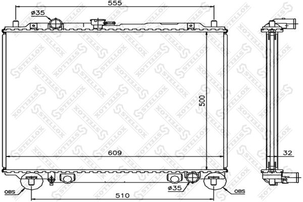 STELLOX 10-25367-SX Radiator, engine cooling