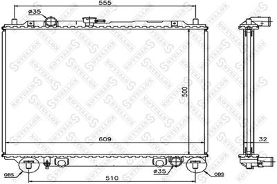 Radiator, engine cooling STELLOX 10-25367-SX