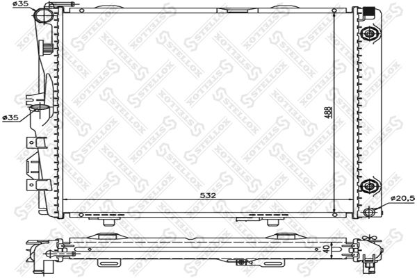 STELLOX 10-25368-SX Radiator, engine cooling