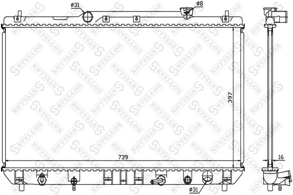 STELLOX 10-25383-SX Radiator, engine cooling