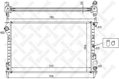 Radiator, engine cooling STELLOX 10-25395-SX