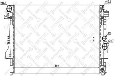 Radiator, engine cooling STELLOX 10-25401-SX