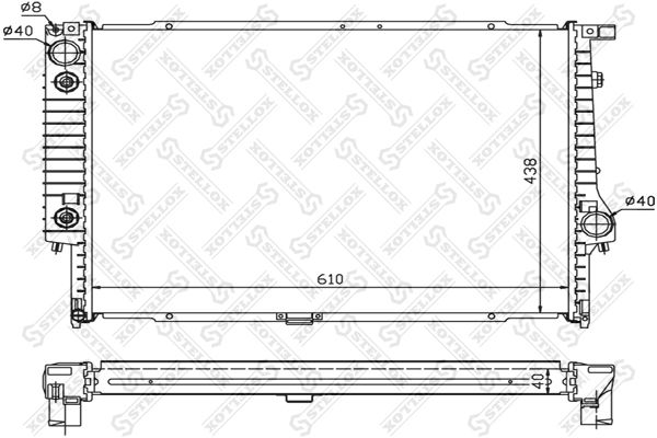STELLOX 10-25415-SX Radiator, engine cooling