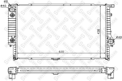 Radiator, engine cooling STELLOX 10-25415-SX