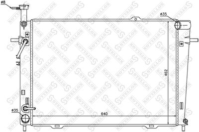 Radiator, engine cooling STELLOX 10-25417-SX