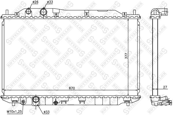 STELLOX 10-25421-SX Radiator, engine cooling