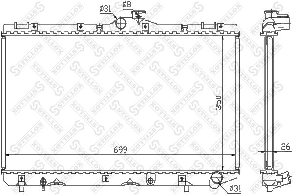 STELLOX 10-25423-SX Radiator, engine cooling