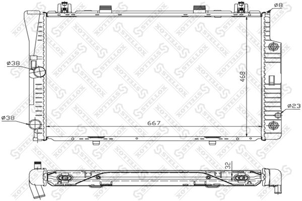 STELLOX 10-25425-SX Radiator, engine cooling