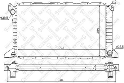 Radiator, engine cooling STELLOX 10-25428-SX