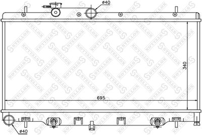 Radiator, engine cooling STELLOX 10-25429-SX