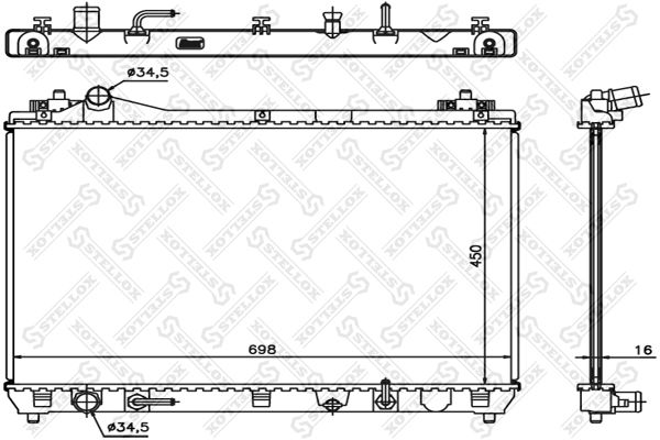 STELLOX 10-25431-SX Radiator, engine cooling