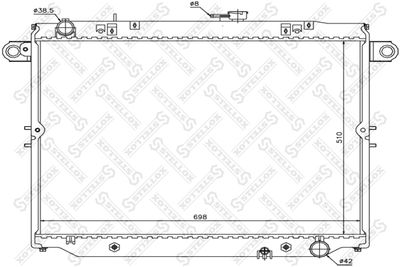 Radiator, engine cooling STELLOX 10-25440-SX