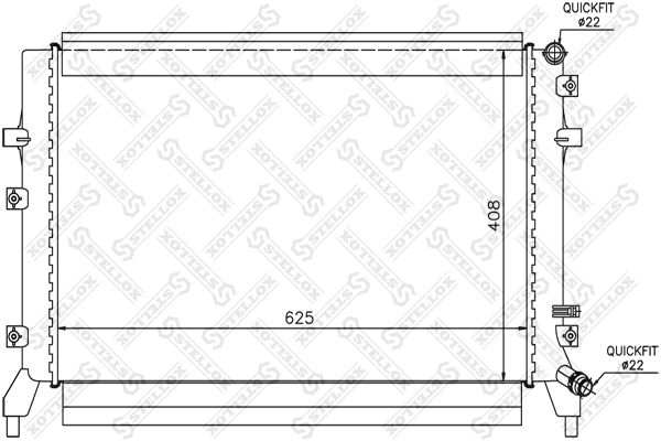 STELLOX 10-25447-SX Radiator, engine cooling