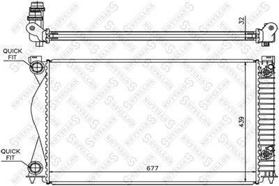 Radiator, engine cooling STELLOX 10-25449-SX