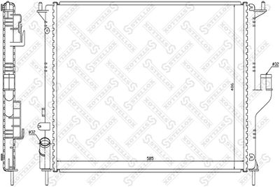 Radiator, engine cooling STELLOX 10-25450-SX