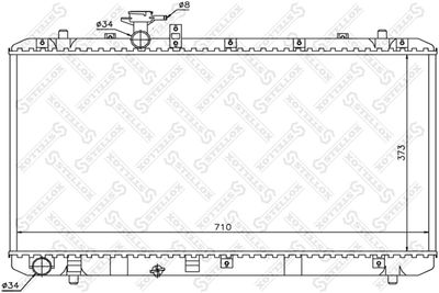 Radiator, engine cooling STELLOX 10-25461-SX