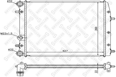 Radiator, engine cooling STELLOX 10-25462-SX