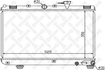 Radiator, engine cooling STELLOX 10-25464-SX