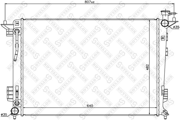STELLOX 10-25465-SX Radiator, engine cooling