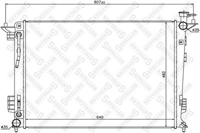 Radiator, engine cooling STELLOX 10-25465-SX