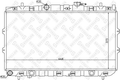 Radiator, engine cooling STELLOX 10-25467-SX