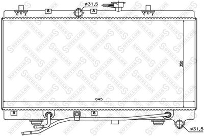 Radiator, engine cooling STELLOX 10-25470-SX