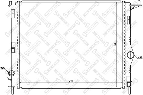 STELLOX 10-25473-SX Radiator, engine cooling