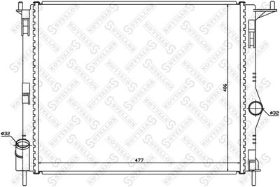 Radiator, engine cooling STELLOX 10-25473-SX