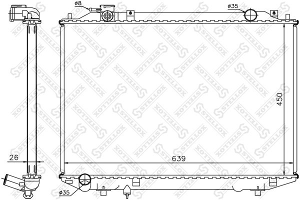 STELLOX 10-25474-SX Radiator, engine cooling