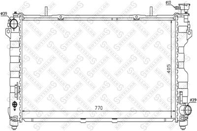Radiator, engine cooling STELLOX 10-25475-SX