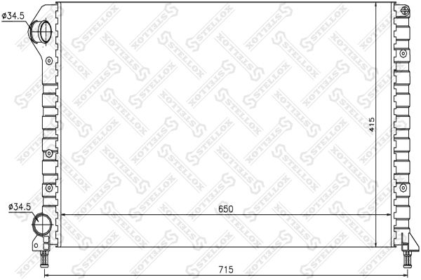 STELLOX 10-25477-SX Radiator, engine cooling