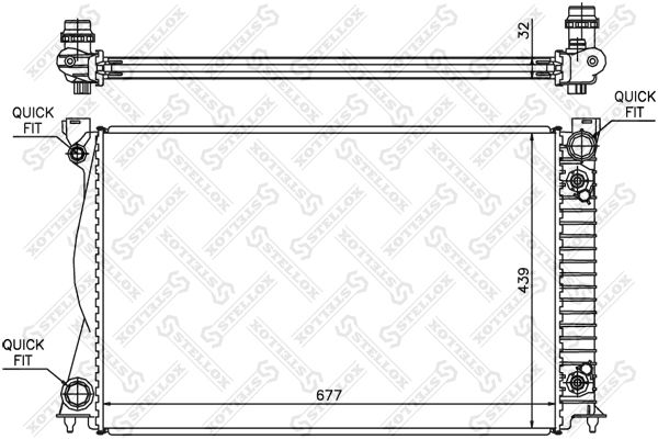 STELLOX 10-25507-SX Radiator, engine cooling